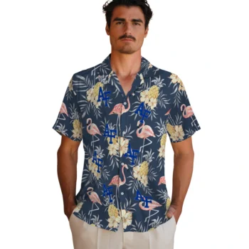air force falcons flamingo hibiscus navy hawaiian shirts fashion forward