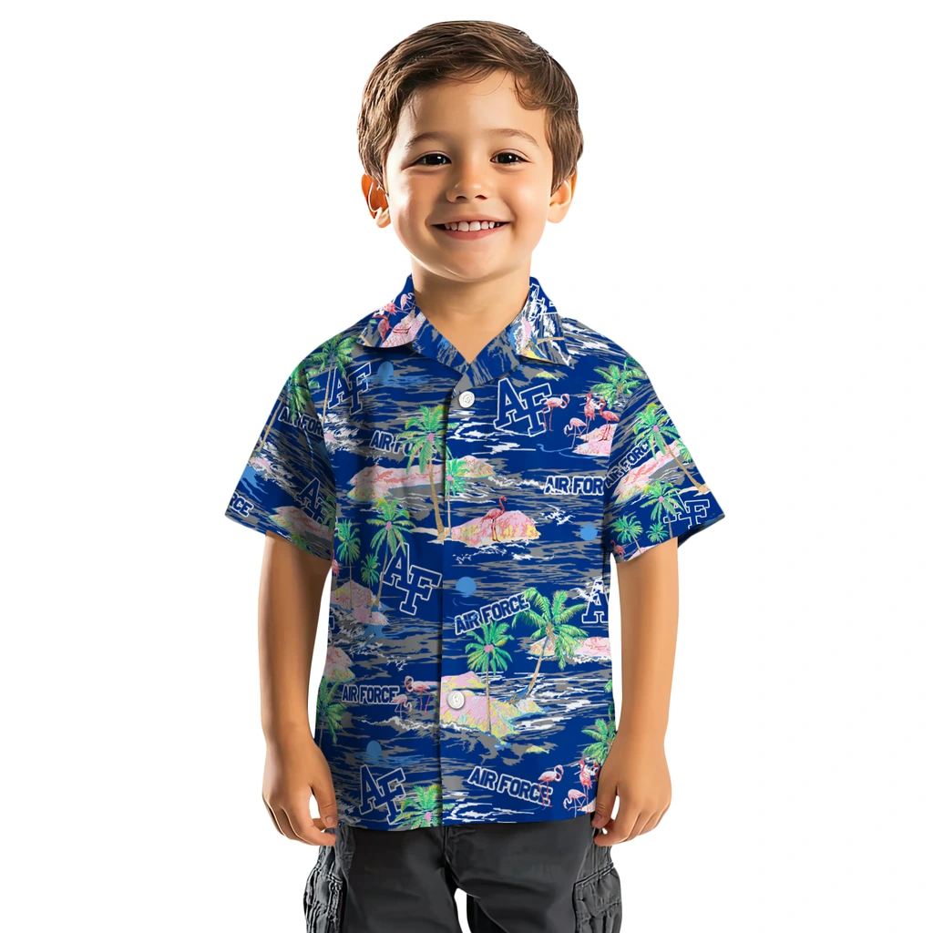 Air Force Falcons Hawaiian Shirt - Hawaii Island air force falcons flamingo retreat blue hawaiian shirts top rated