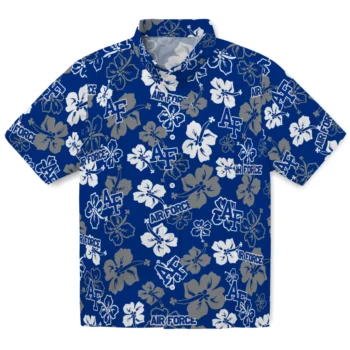 air force falcons hibiscus bloom blue hawaiian shirts best selling