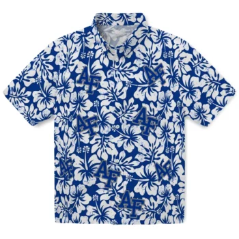 air force falcons hibiscus motif blue white hawaiian shirts best selling