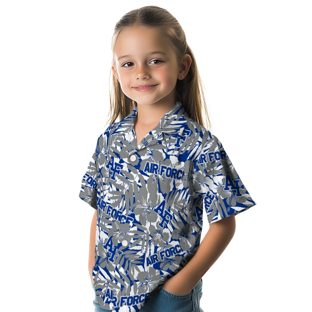 Air Force Falcons Hawaiian Shirt - Hibiscus Overlay air force falcons hibiscus overlay hawaiian shirts premium grade