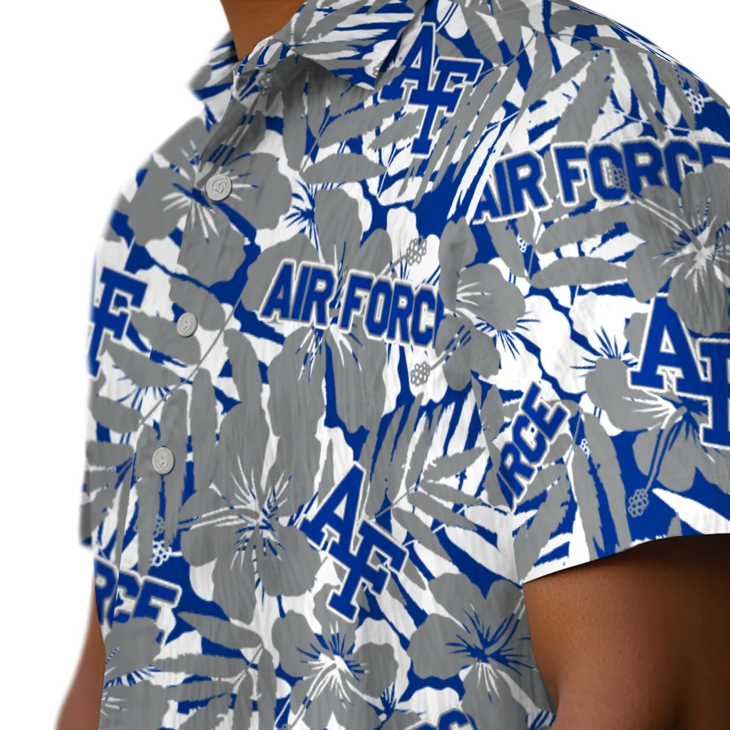 Air Force Falcons Hawaiian Shirt - Hibiscus Overlay air force falcons hibiscus overlay hawaiian shirts trendy