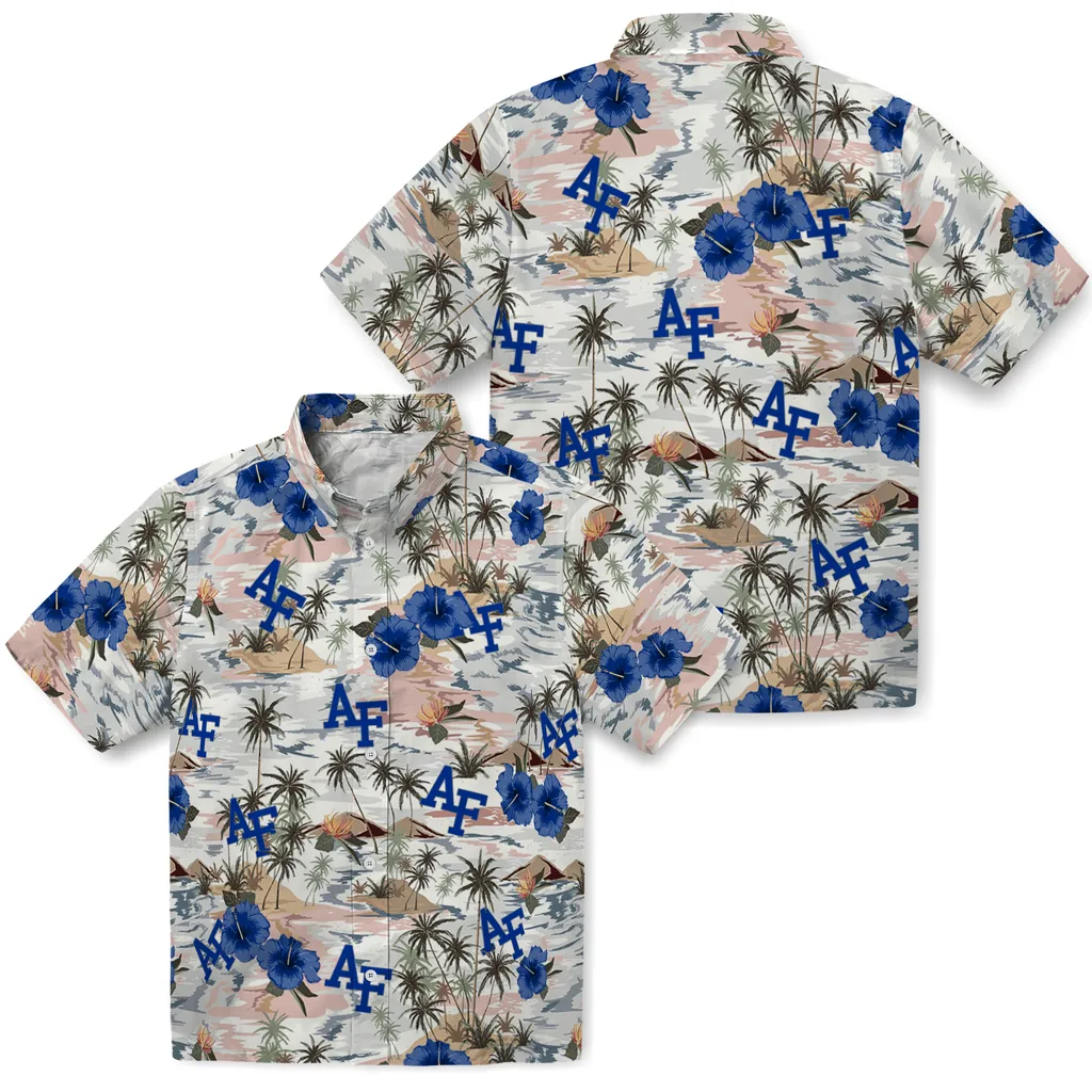 Air Force Falcons Hawaiian Shirt - Hibiscus Seaside air force falcons hibiscus seaside white hawaiian shirts high quality