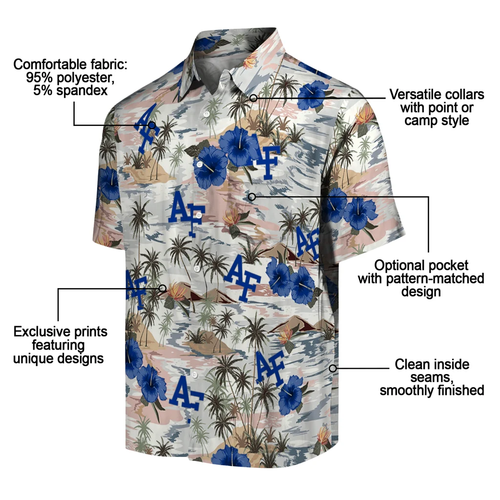 Air Force Falcons Hawaiian Shirt - Hibiscus Seaside air force falcons hibiscus seaside white hawaiian shirts new arrival