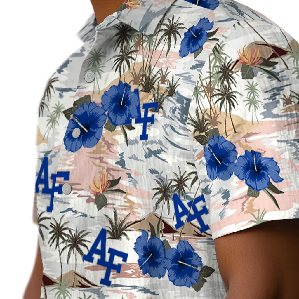 Air Force Falcons Hawaiian Shirt - Hibiscus Seaside air force falcons hibiscus seaside white hawaiian shirts trendy