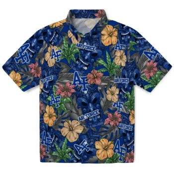 air force falcons tiki jungle blue hawaiian shirts best selling