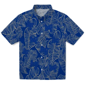 air force falcons leaf outline blue hawaiian shirts best selling