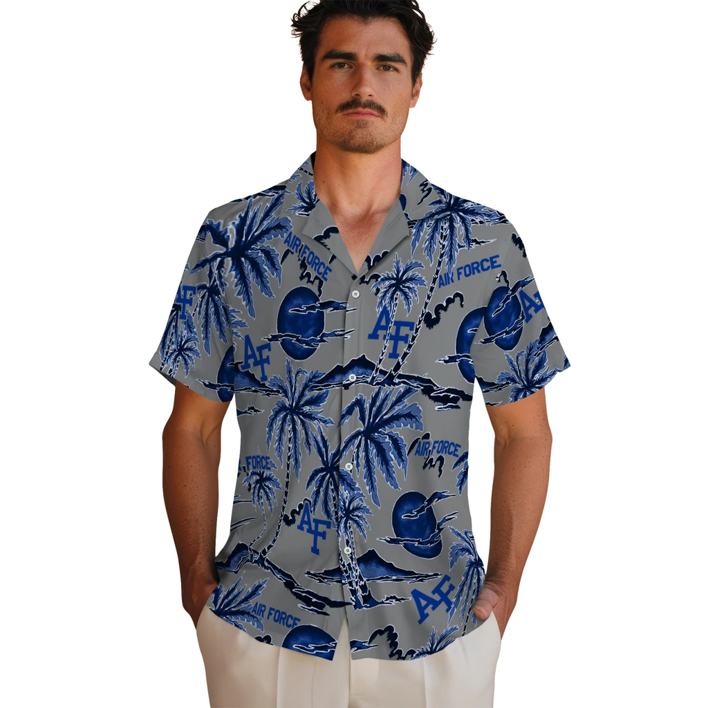 Air Force Falcons Hawaiian Shirt - Palm Sunset air force falcons palm sunset hawaiian shirts fashion forward
