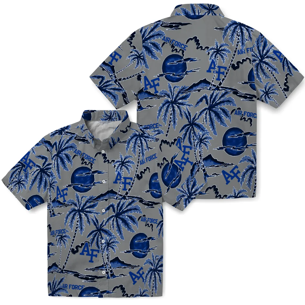 Air Force Falcons Hawaiian Shirt - Palm Sunset air force falcons palm sunset hawaiian shirts high quality