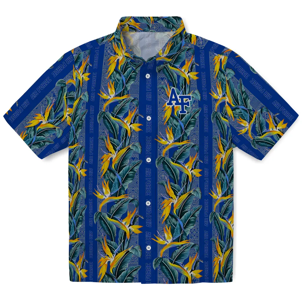 Air Force Falcons Hawaiian Shirt - Paradise Vines air force falcons paradise vines blue hawaiian shirts best selling