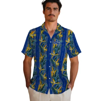 air force falcons paradise vines blue hawaiian shirts fashion forward