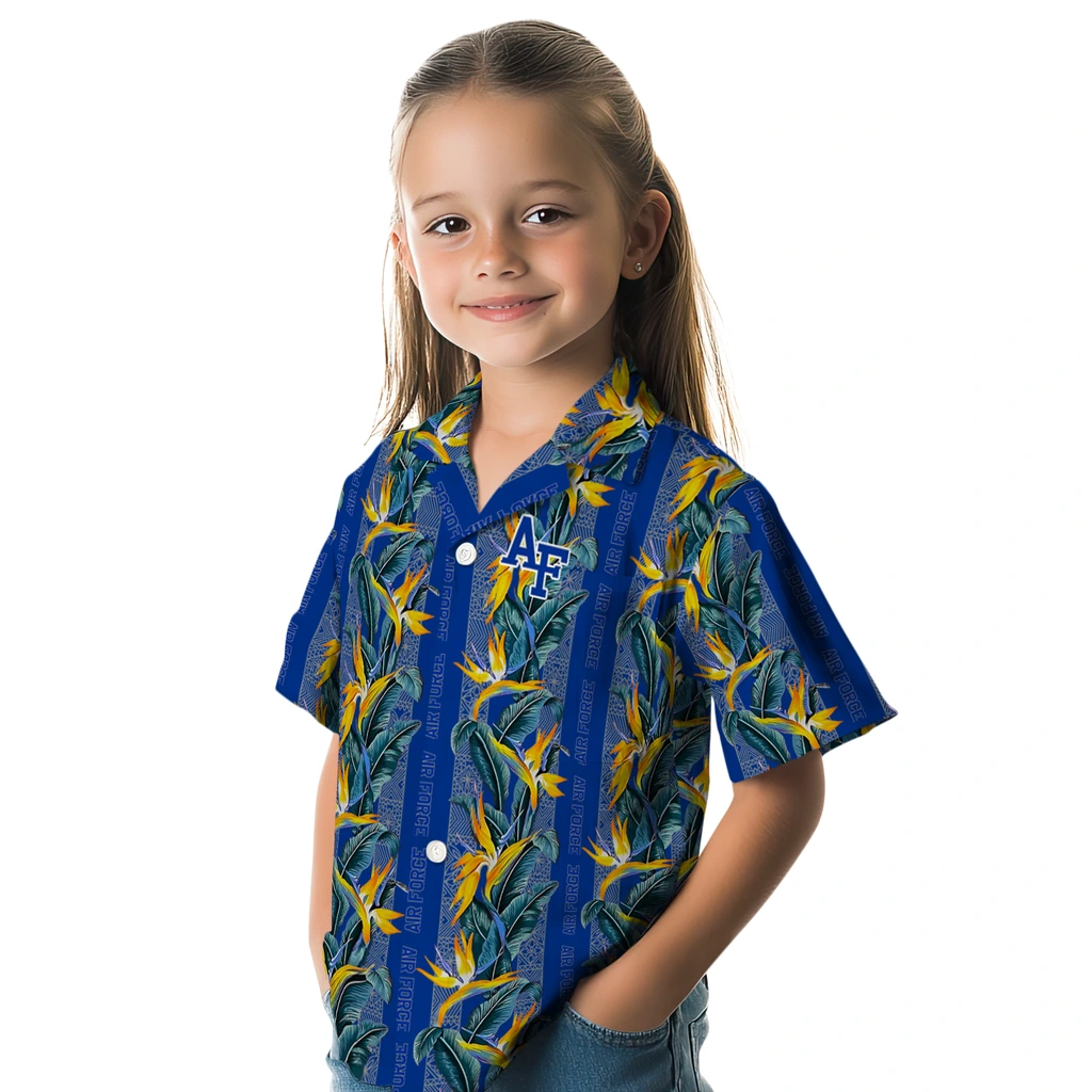 Air Force Falcons Hawaiian Shirt - Paradise Vines air force falcons paradise vines blue hawaiian shirts premium grade