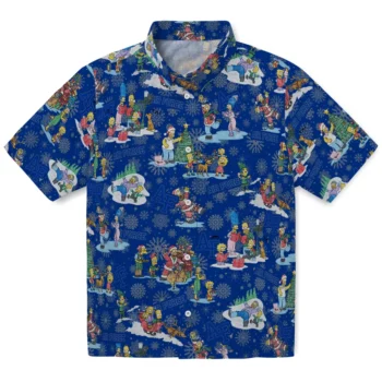 air force falcons simpsons christmas blue hawaiian shirts best selling