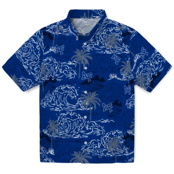 air force falcons wave palm blue hawaiian shirts best selling