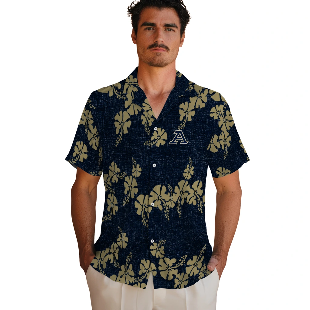 Akron Zips Hawaiian Shirt - 50th State Flower akron zips hibiscus petals blue hawaiian shirts fashion forward