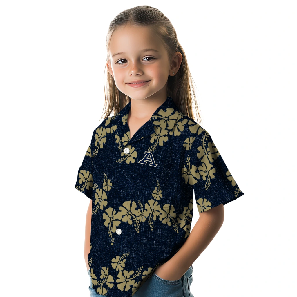 Akron Zips Hawaiian Shirt - 50th State Flower akron zips hibiscus petals blue hawaiian shirts premium grade