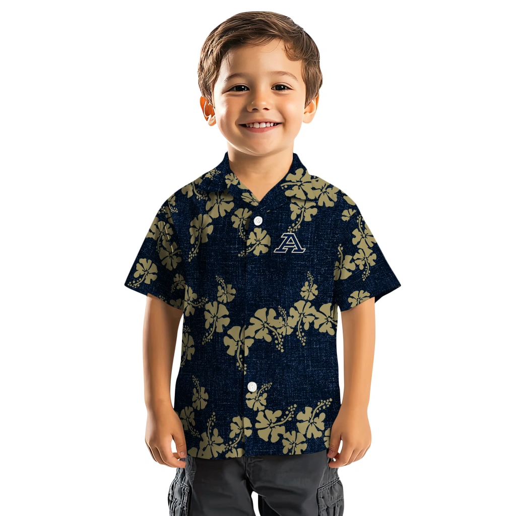 Akron Zips Hawaiian Shirt - 50th State Flower akron zips hibiscus petals blue hawaiian shirts top rated