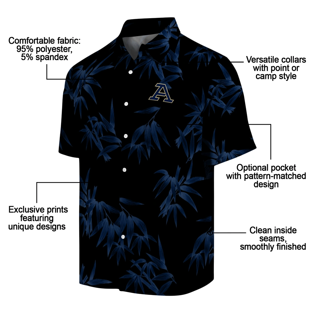 Akron Zips Hawaiian Shirt - Bamboo Branches akron zips bamboo branches blue black hawaiian shirts new arrival