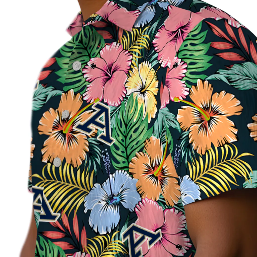 Akron Zips Hawaiian Shirt - Brilliant Hibiscus Garden akron zips brilliant hibiscus garden hawaiian shirts trendy