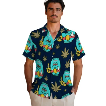 akron zips bong smile blue hawaiian shirts fashion forward