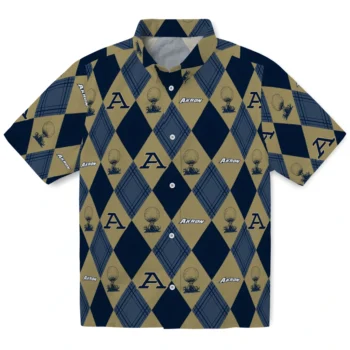 akron zips balloon plaid blue hawaiian shirts best selling