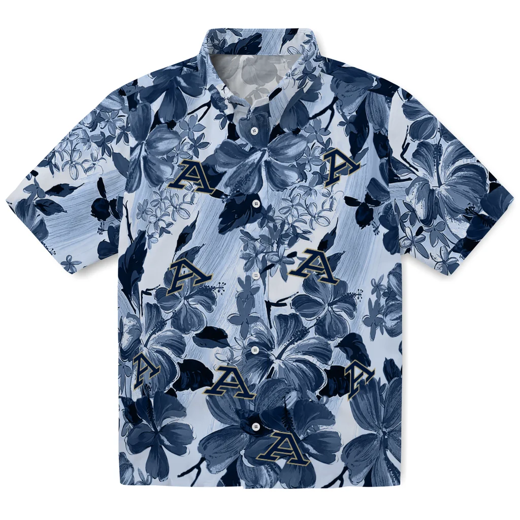 Akron Zips Hawaiian Shirt - Hibiscus Arrangement akron zips hibiscus arrangement blue hawaiian shirts best selling