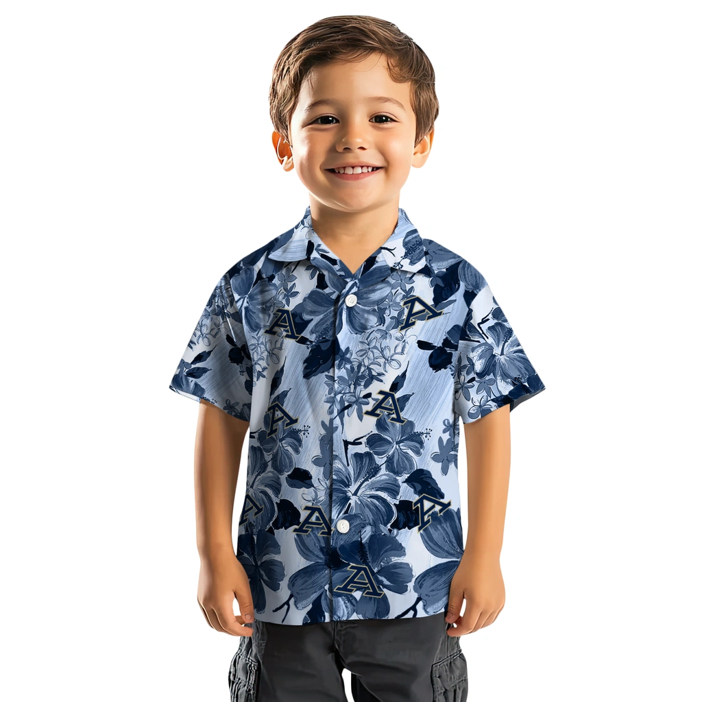 Akron Zips Hawaiian Shirt - Hibiscus Arrangement akron zips hibiscus arrangement blue hawaiian shirts top rated