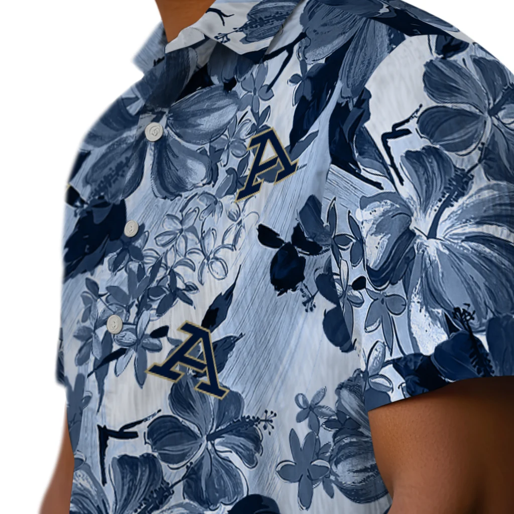 Akron Zips Hawaiian Shirt - Hibiscus Arrangement akron zips hibiscus arrangement blue hawaiian shirts trendy