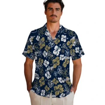 akron zips hibiscus bloom blue hawaiian shirts fashion forward