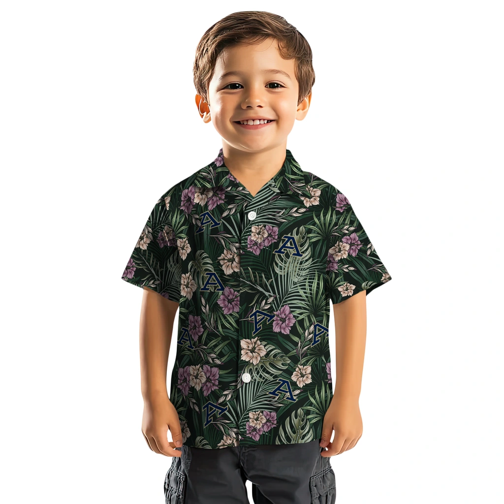 Akron Zips Hawaiian Shirt - Hibiscus Leaves Pattern akron zips hibiscus leaves pattern green hawaiian shirts top rated