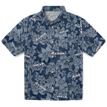 akron zips hibiscus oasis blue hawaiian shirts best selling