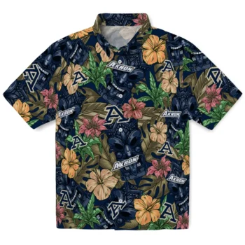 akron zips tiki jungle blue hawaiian shirts best selling