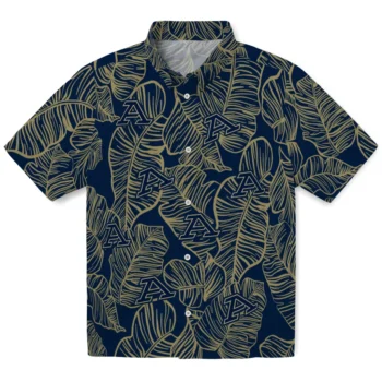akron zips leaf outline blue hawaiian shirts best selling
