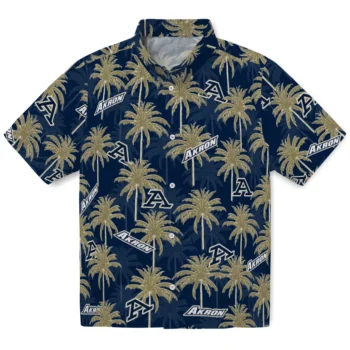 akron zips palm grove blue hawaiian shirts best selling