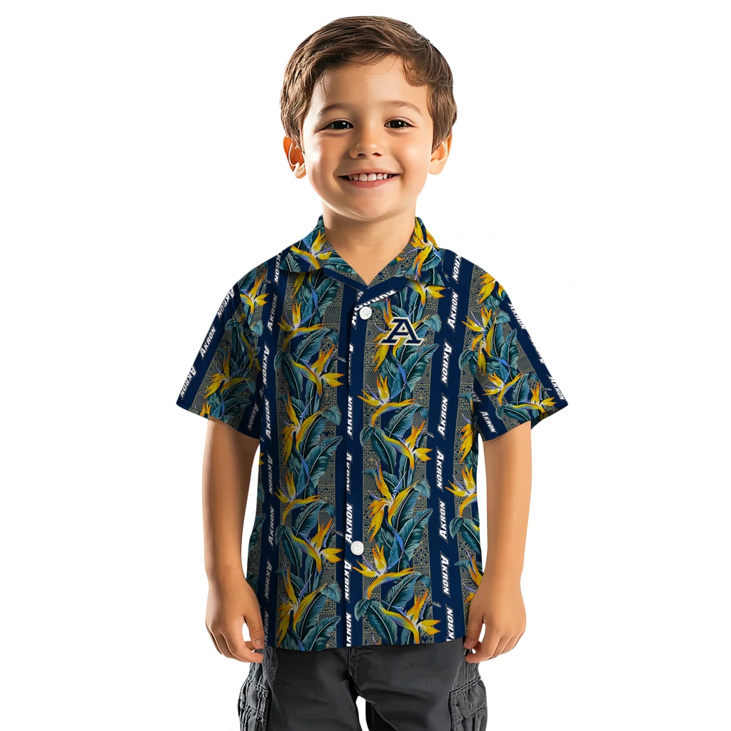 Akron Zips Hawaiian Shirt - Paradise Vines akron zips paradise vines blue hawaiian shirts top rated