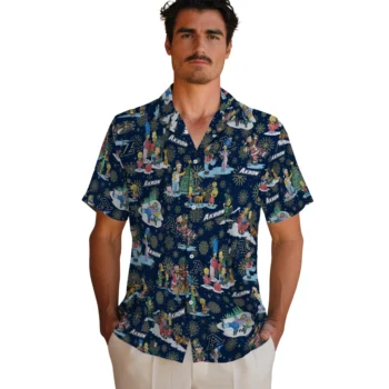 akron zips simpsons christmas blue hawaiian shirts fashion forward