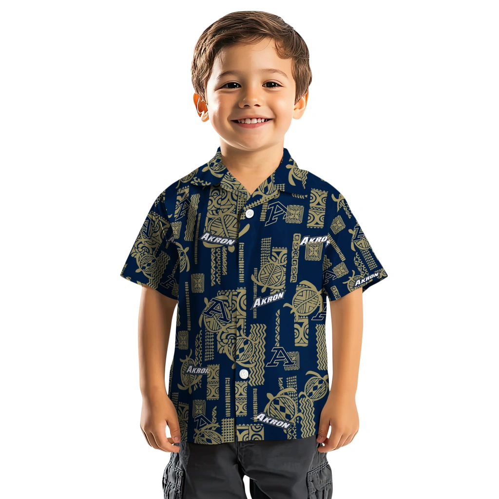 Akron Zips Hawaiian Shirt - Turtle Lines akron zips turtle lines blue hawaiian shirts top rated