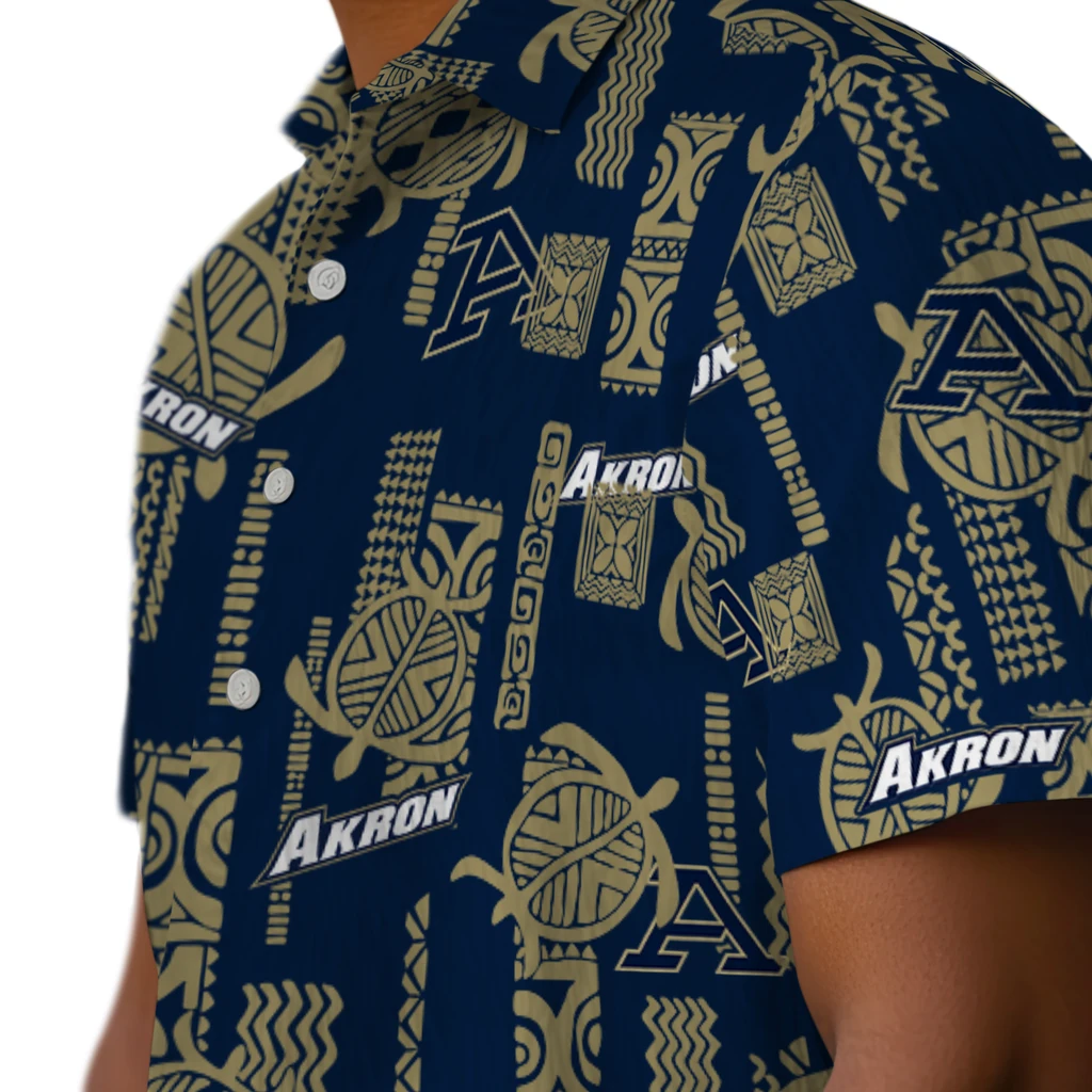 Akron Zips Hawaiian Shirt - Turtle Lines akron zips turtle lines blue hawaiian shirts trendy