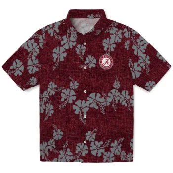 alabama crimson tide hibiscus petals crimson hawaiian shirts best selling