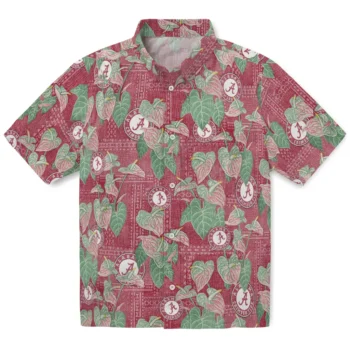 alabama crimson tide anthurium overlay crimson hawaiian shirts best selling