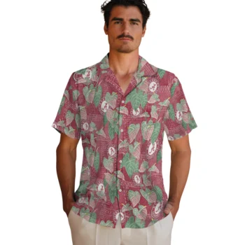 alabama crimson tide anthurium overlay crimson hawaiian shirts fashion forward