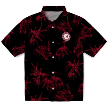 alabama crimson tide bamboo branches crimson black hawaiian shirts best selling