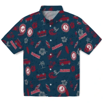 alabama crimson tide beach vibe navy hawaiian shirts best selling