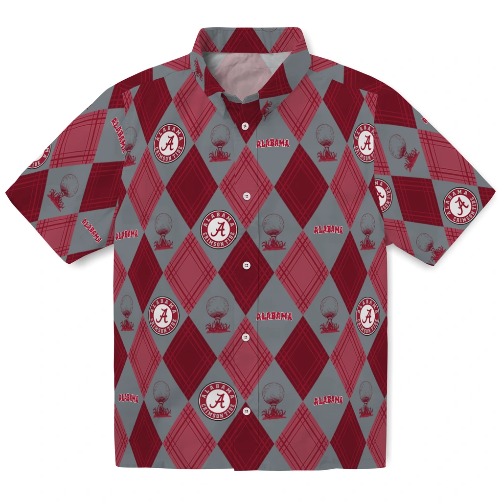 Alabama Crimson Tide Hawaiian Shirt - Golfing Plaid alabama crimson tide balloon plaid crimson hawaiian shirts best selling