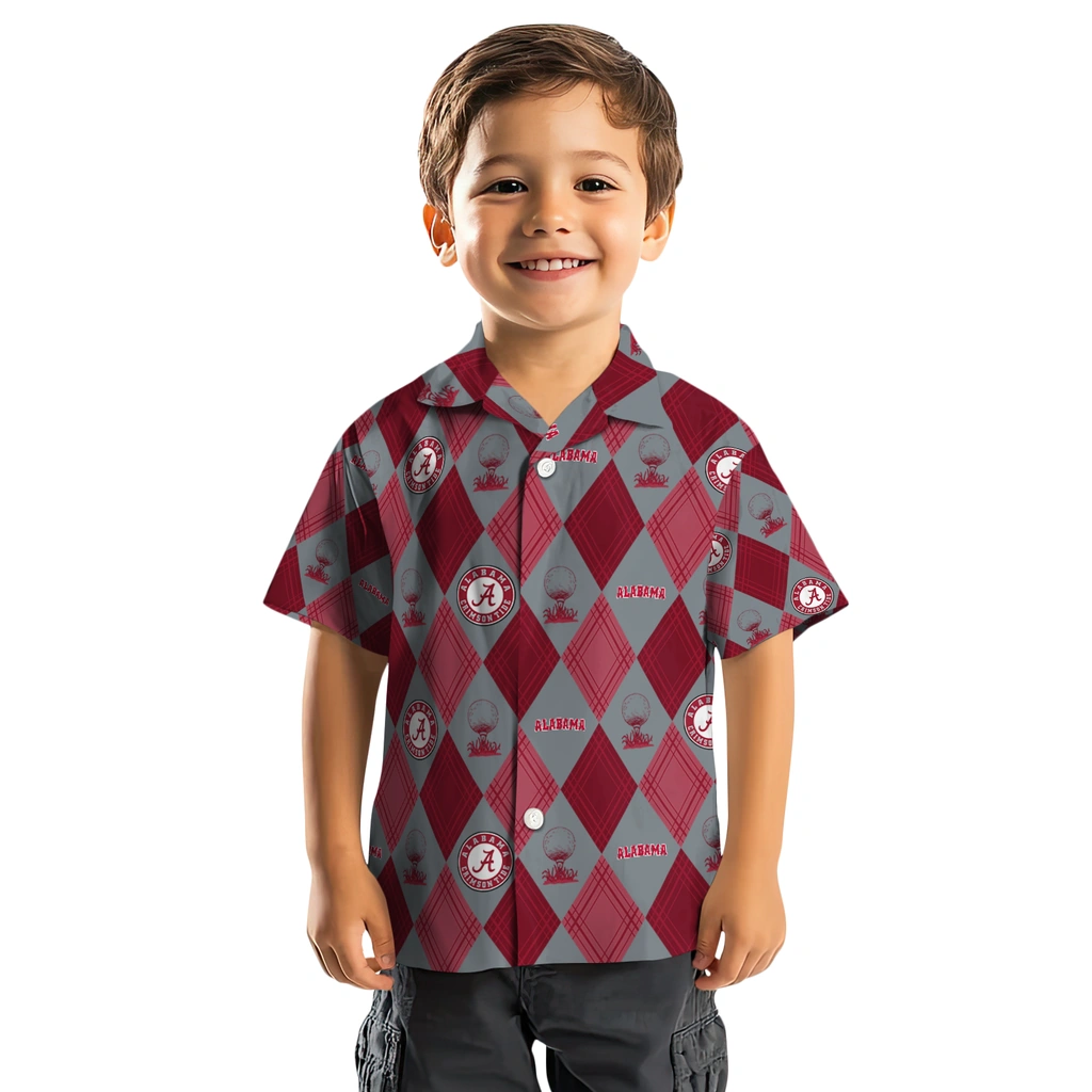 Alabama Crimson Tide Hawaiian Shirt - Golfing Plaid alabama crimson tide balloon plaid crimson hawaiian shirts top rated
