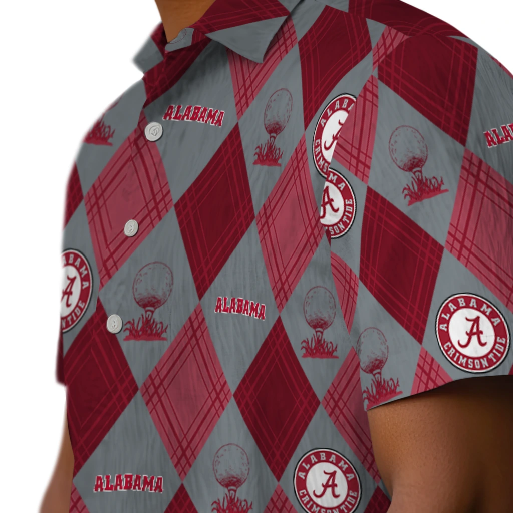 Alabama Crimson Tide Hawaiian Shirt - Golfing Plaid alabama crimson tide balloon plaid crimson hawaiian shirts trendy