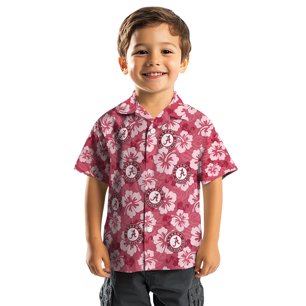 Alabama Crimson Tide Hawaiian Shirt - Hibiscus Cluster alabama crimson tide hibiscus cluster crimson hawaiian shirts top rated