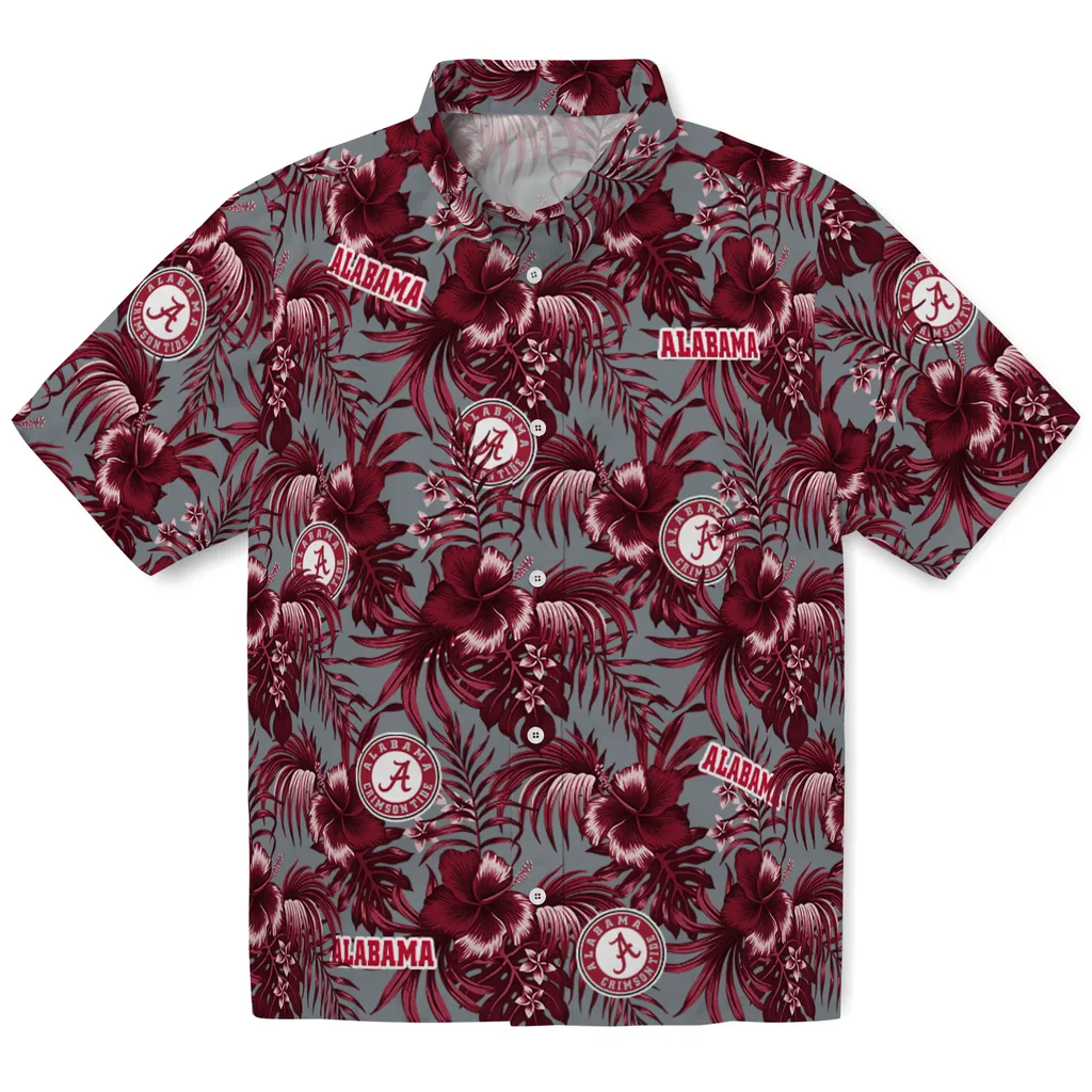 Alabama Crimson Tide Hawaiian Shirt - Hibiscus Exotic alabama crimson tide hibiscus exotic crimson hawaiian shirts best selling