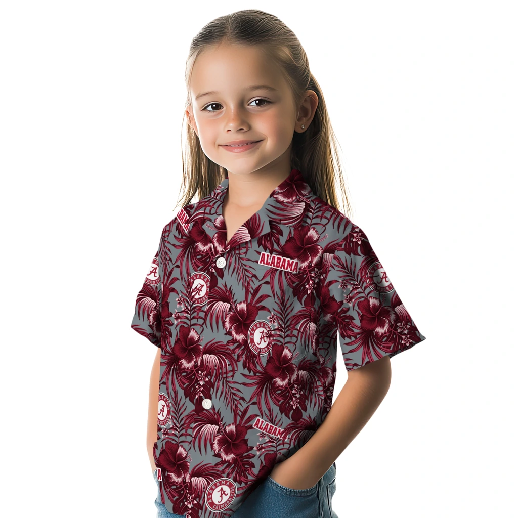 Alabama Crimson Tide Hawaiian Shirt - Hibiscus Exotic alabama crimson tide hibiscus exotic crimson hawaiian shirts premium grade