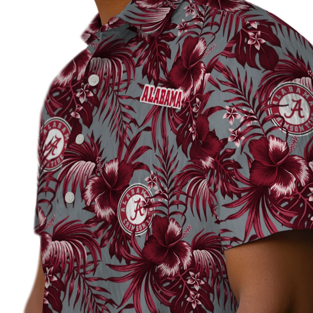 Alabama Crimson Tide Hawaiian Shirt - Hibiscus Exotic alabama crimson tide hibiscus exotic crimson hawaiian shirts trendy